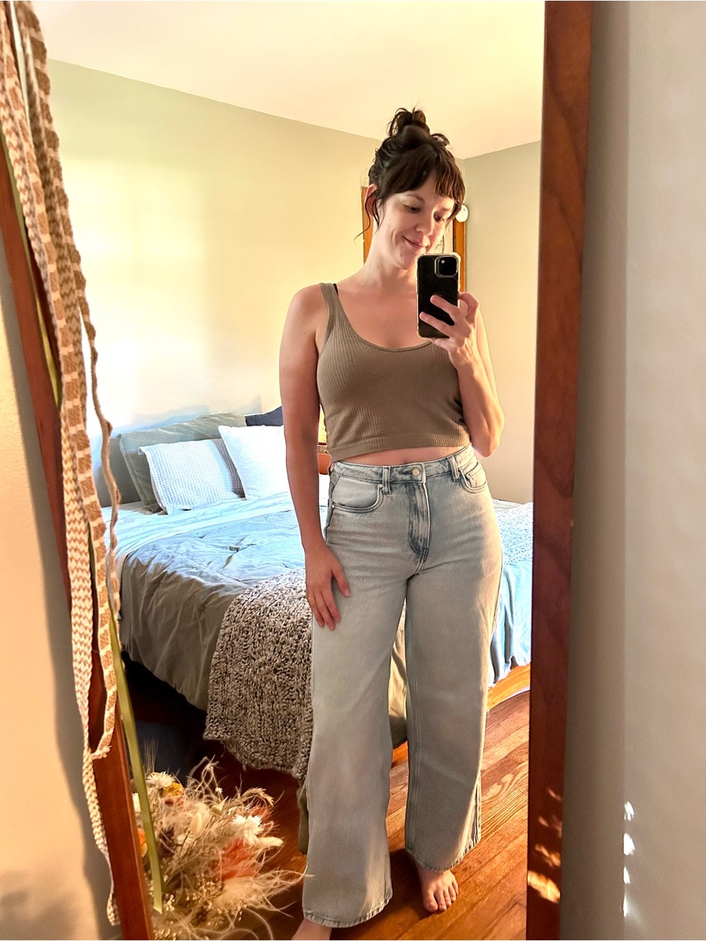 Max Jeans Light Blue Wide-Leg High-Rise Jeans